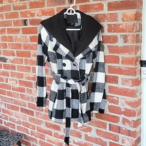 Jou Jou Black and White Coat